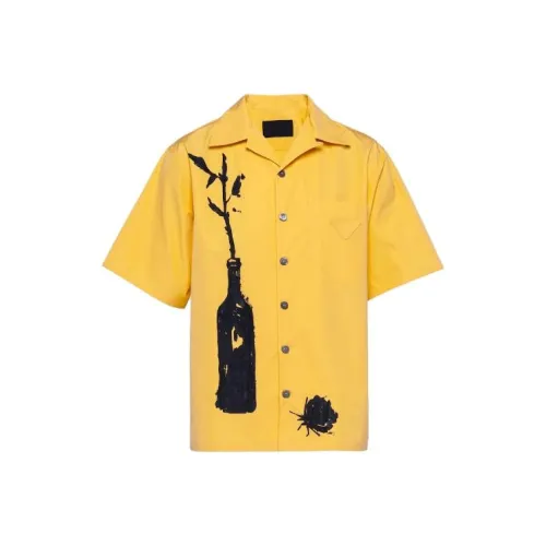 PRADA Желтые Мужские Рубашки