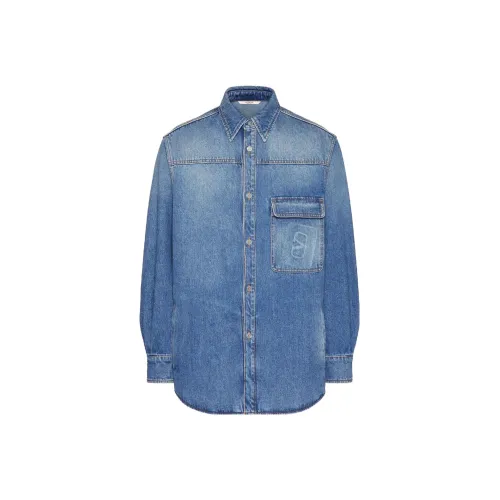 Valentino SS23 Рубашка Мужская Синяя