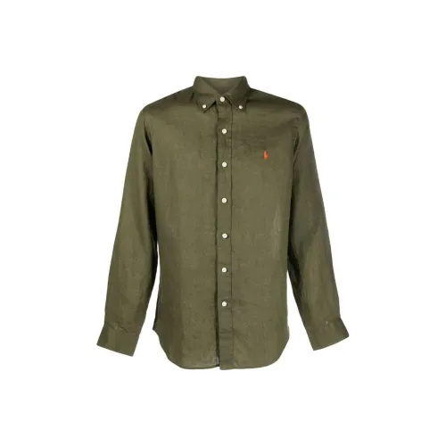 Polo Ralph Lauren Рубашка Мужская Темно-Зеленая