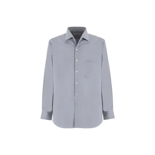 Loro Piana FW22 Рубашка Мужская Серого цвета
