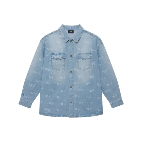 MLB MONOGRAM Коллекция New York Yankees SS25 Рубашка Unisex Light Blue