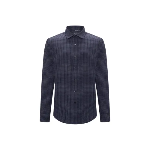 GY Goldlion Рубашка Мужская Королевский Синий