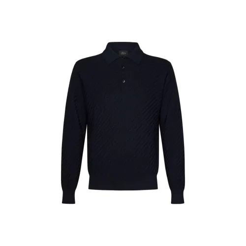 Brioni Мужская поло синего цвета