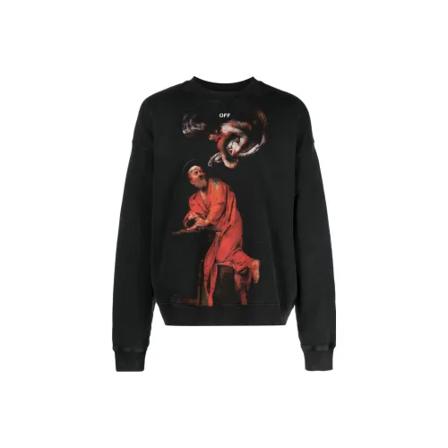 Off Белый Черный Мужские Толстовки