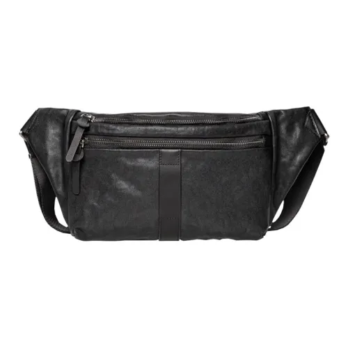 VIHUS Сумка через плечо из натуральной коровьей кожи мужская черная