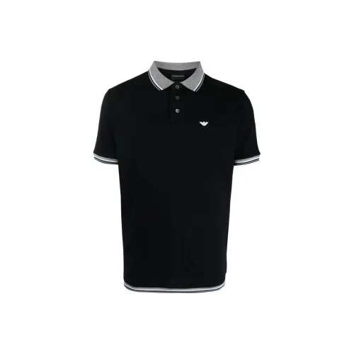 EMPORIO ARMANI Темно-синяя мужская поло рубашка
