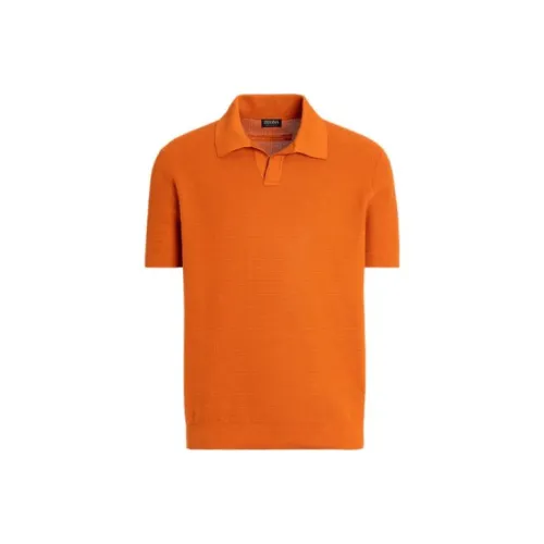 Ermenegildo Zegna Мужская поло апельсинового цвета