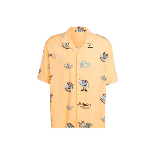 Adidas Originals ENJOY RESORT Кислотный Оранжевый Желтый Мужские Рубашки
