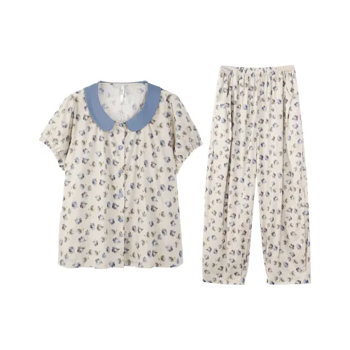Aannsfam Pajama Комплект Женский Синий Серый