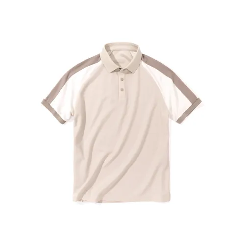 Mr.Bu Поло Мужское Элегантное Абрикос Бежевый