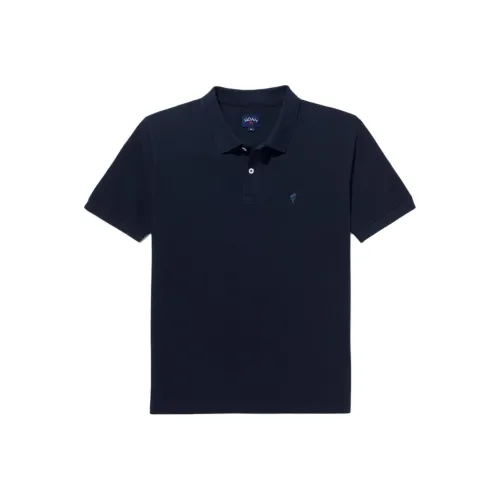 NOAH совместный бренд SS25 Морской Синий Мужская Поло