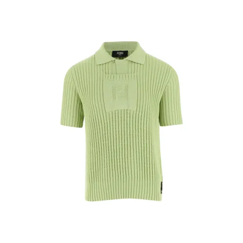 FENDI SS22 Поло Мужское Зеленое