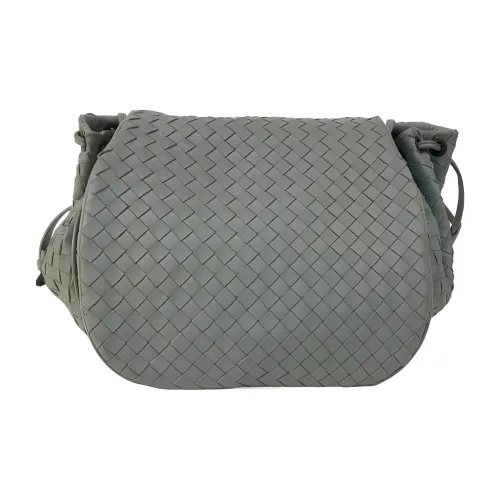 Bottega Veneta Сумка через плечо из натуральной кожи женская зеленая