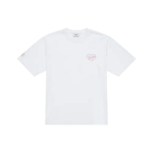 Mlb Base Logo New York Yankees Heart SS25 T-Shirt Унисекс Экрю