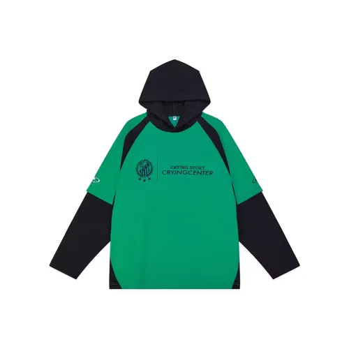 Crying Center Свитшот Унисекс Черный и Зеленый