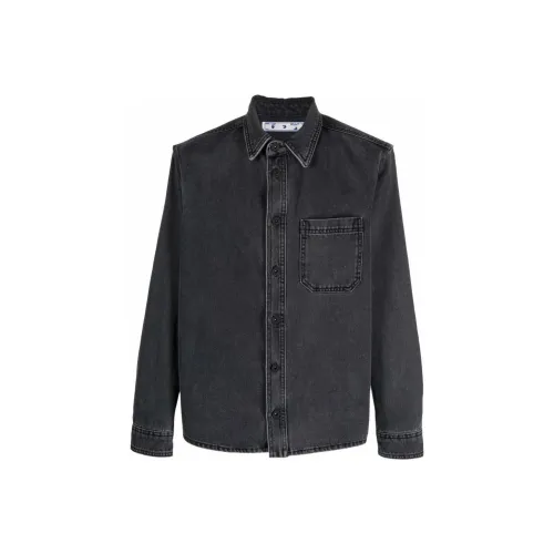 Off Белый Серый Мужские Рубашки