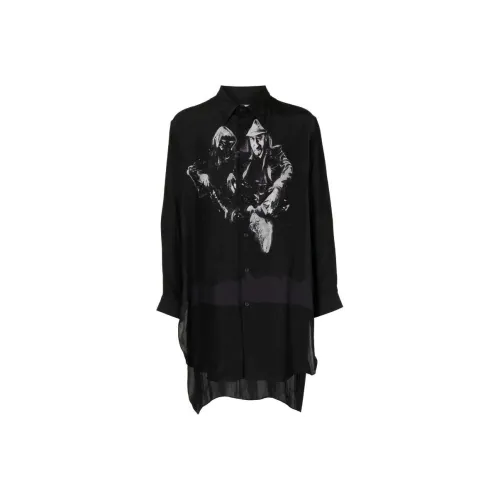 Yohji Yamamoto Черные Мужские Рубашки