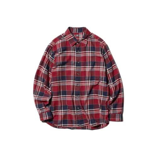 UNIQLO Бордовый Унисекс Рубашки