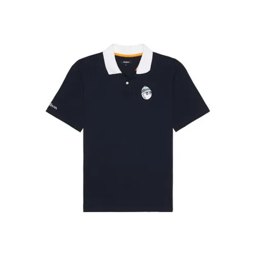 Malbon Golf Поло Мужское Темно-синий