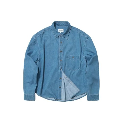 COUNTRY MOMENT Рубашка Унисекс Light Джинсовый Синий