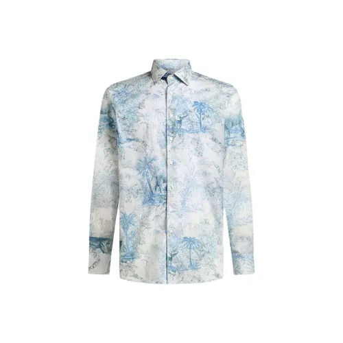 ETRO Мужские Синие Рубашки