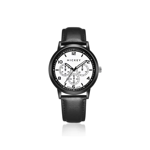 Disney Mickey Series Кварцевый механизм Искусственная кожа Ремешок Часы Мужские Белый циферблат