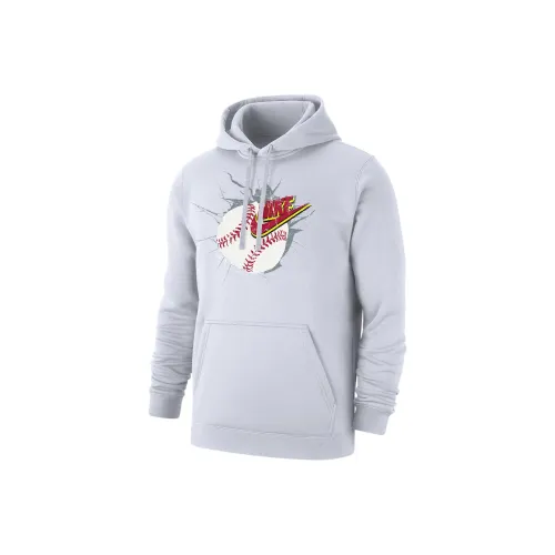 Nike Sportswear Club Флис Мужской Баскетбольный Толстовка Толстовка Мужская Белая