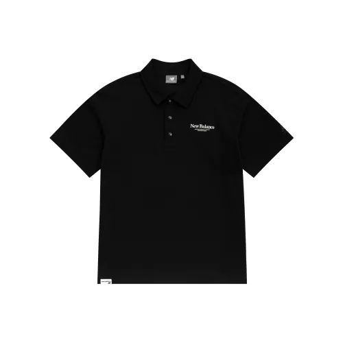 New Balance Logo Polo Мужское Поло Черное