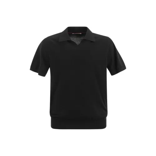 BRUNELLO CUCINELLI Черная мужская поло
