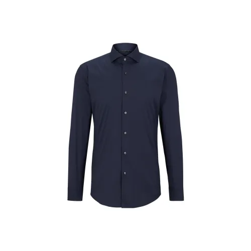 Hugo Boss SS23 Рубашка Мужская Темно-синяя