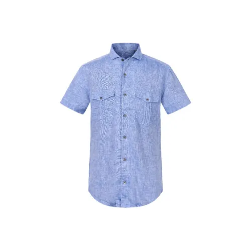 Corneliani Мужские Синие Рубашки