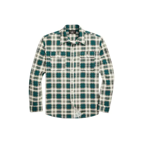 Double RL SS24 Рубашка Мужская Зеленая