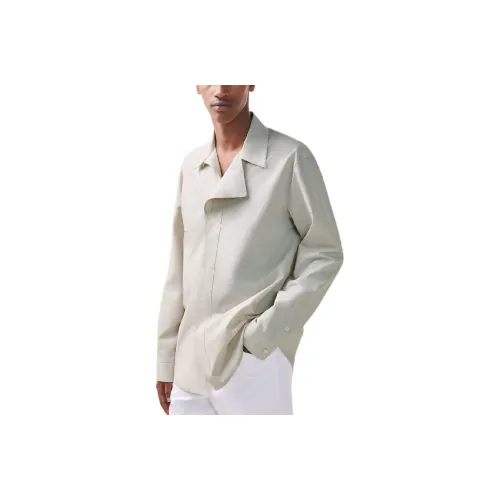 HERMES Светло-зеленые Мужские Рубашки