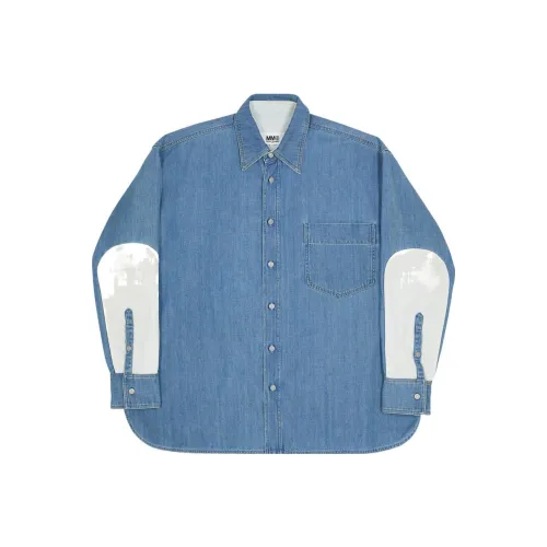 MM6 Maison Margiela совместный бренд SS23 Рубашка Мужская Синяя