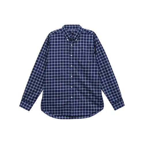 UNIQLO Темно-синяя унисекс рубашка