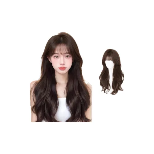 QIYEXUE Нет необходимости в ношении сетки для волос большие волнистые длинные локоны разделенные швы по желанию парики