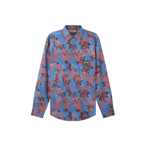 VERSACE JEANS COUTURE Мужские Синие Рубашки