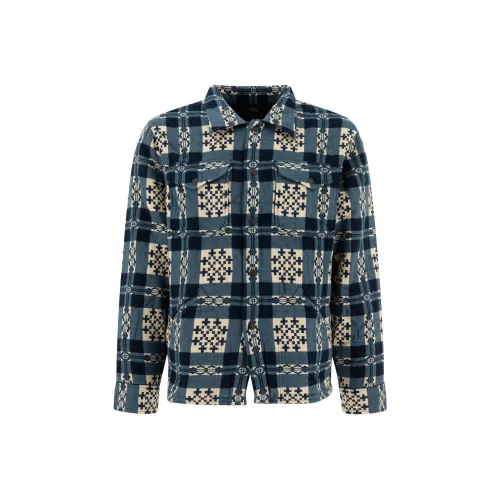 Double RL Blue Men's Shirts Двойной RL Синий Мужской Рубашки