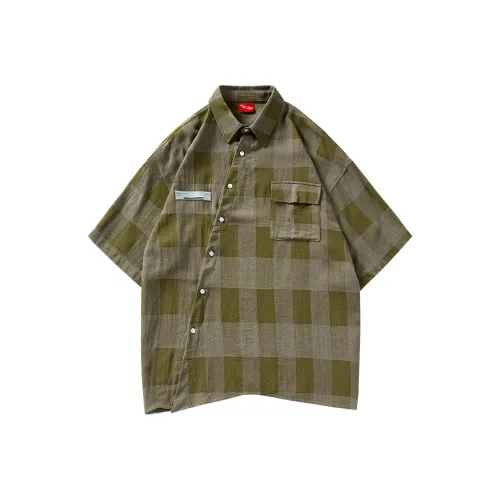 SFTTR Оливковые Мужские Рубашки