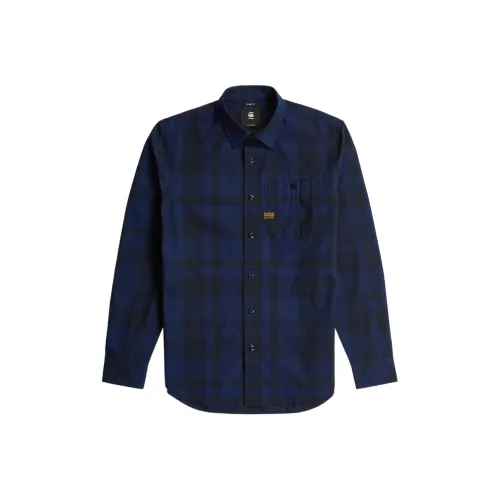 г Звезда RAW Синий Мужская Рубашка