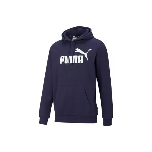 PUMA Essentials Big Логотип Мужской Толстовка Свитшот Мужской Темно-синий