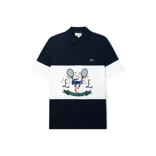 Lacoste Поло Мужское Черное Белое