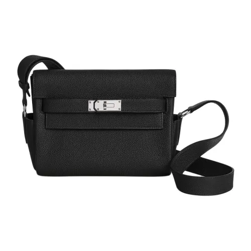 HERMES Kelly Коровья кожа Togo Сумка через плечо Маленькая Женская 89 Черная