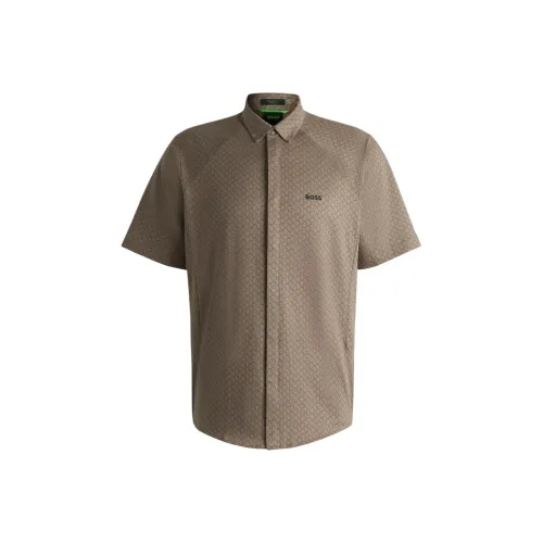 Hugo Boss Бежевые Мужские Рубашки