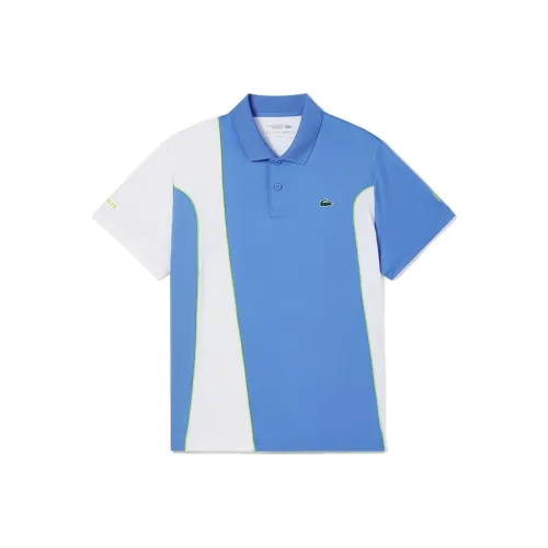 LACOSTE Djokovic Collaboration Синий, Белый, Многоцветный 26F Мужская Поло