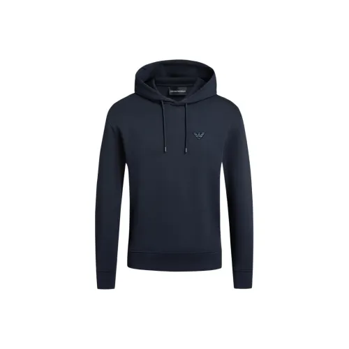 EMPORIO ARMANI FW24 Толстовка Мужской Темно-синий