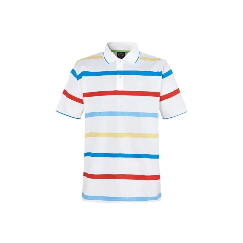 Paul Shark Yachting Поло Мужское Белый Подкладочная ткань Синий Красный