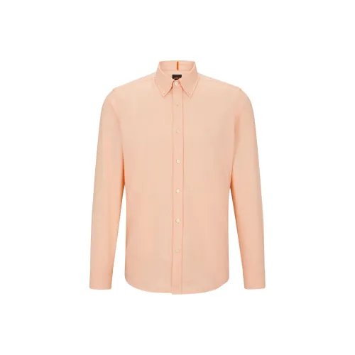 Hugo Boss Рубашка Мужская Светло-Оранжевая