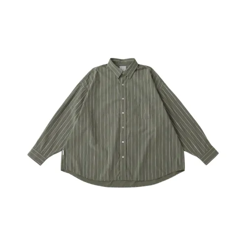 Stripes For Creative Оливково-зеленая унисекс рубашка