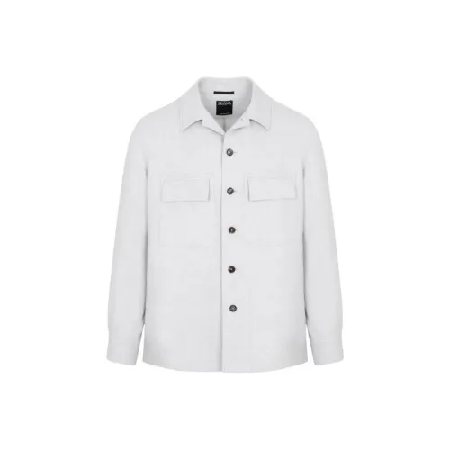 Zzegna Белые Мужские Рубашки